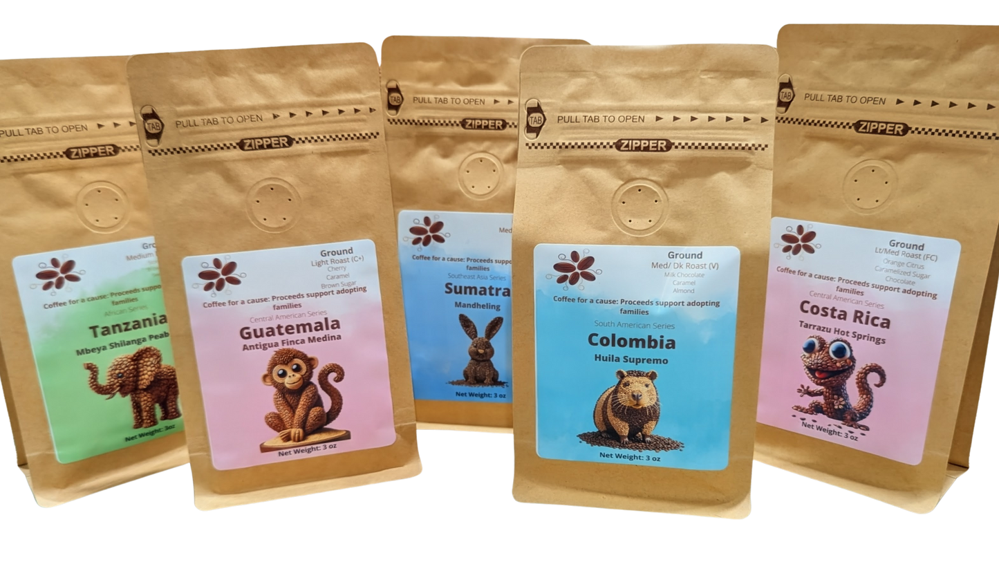 Sampler Set - 5 x 3oz bags for 15 oz total
